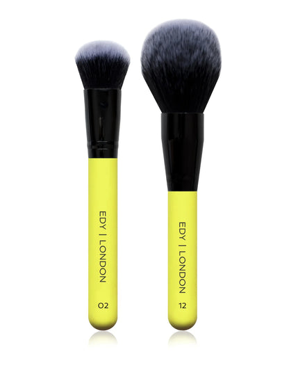 Flawless Skin Face Brush Set 503 Make-up Brush EDY LONDON Lemon   - EDY LONDON PRODUCTS UK - The Best Makeup Brushes - shop.edy.london