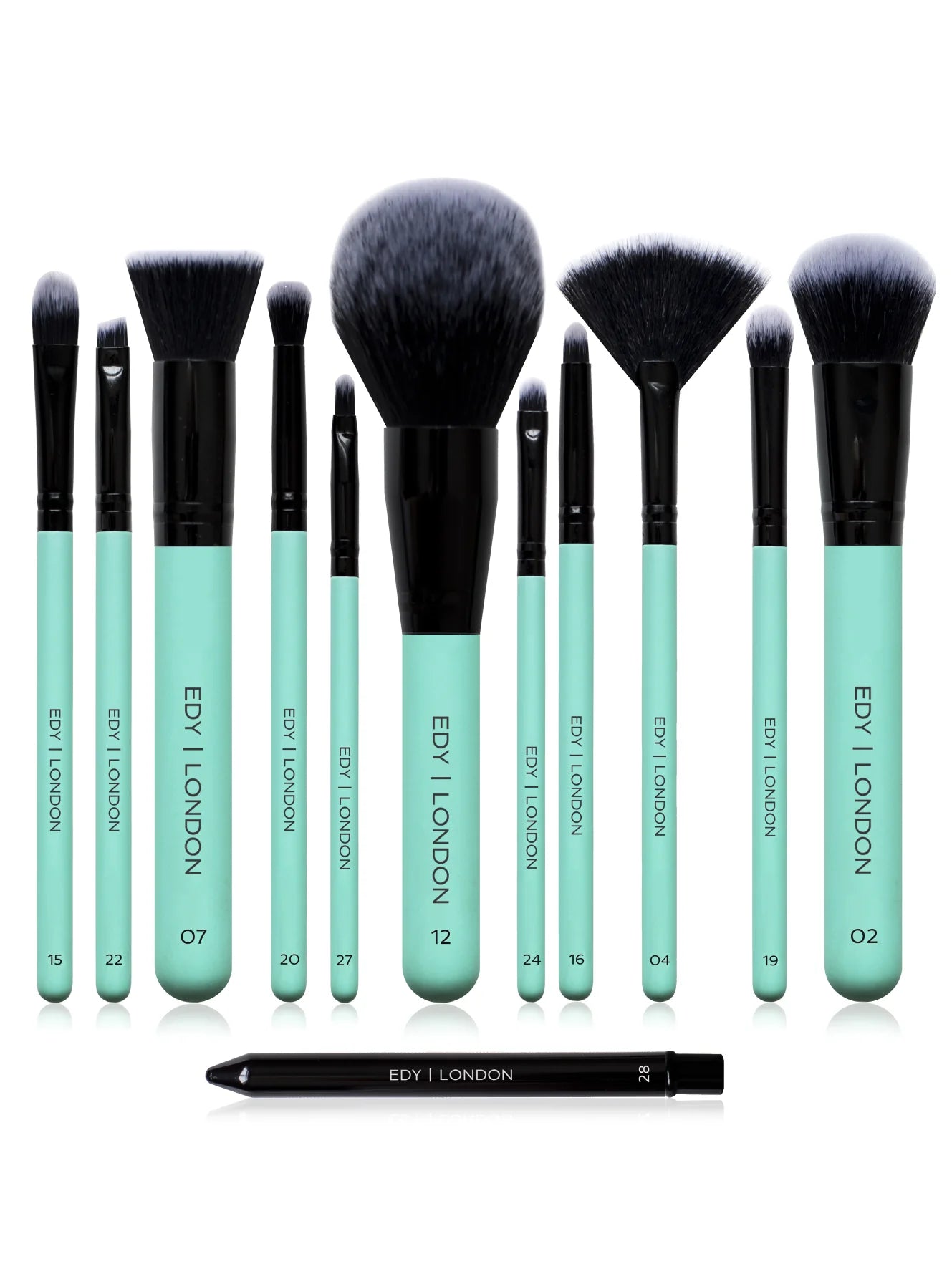 Master Set 509 Make-up Brush EDY LONDON Turquoise   - EDY LONDON PRODUCTS UK - The Best Makeup Brushes - shop.edy.london