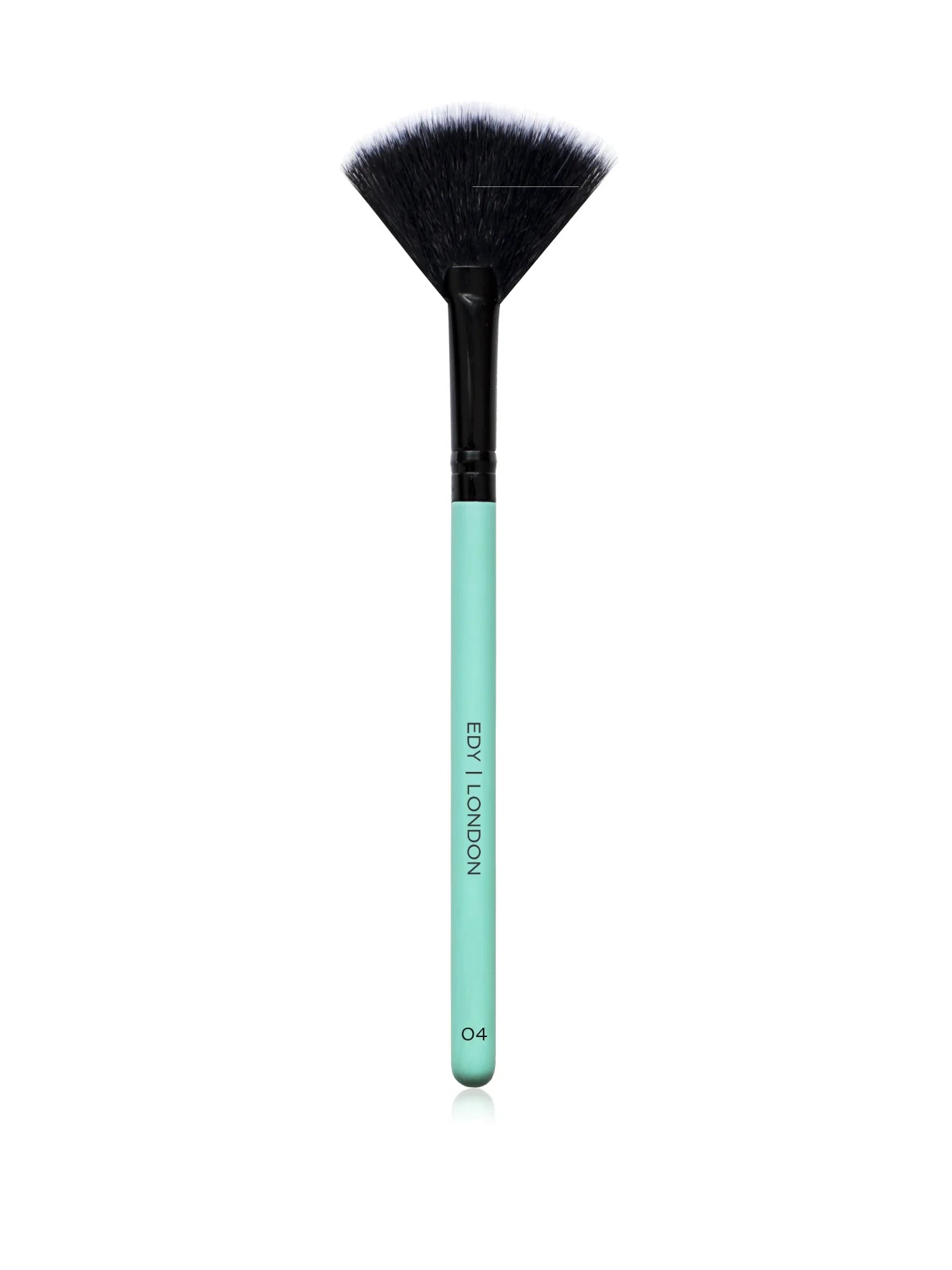 Small Fan Brush 04 Make-up Brush EDY LONDON Turquoise   - EDY LONDON PRODUCTS UK - The Best Makeup Brushes - shop.edy.london