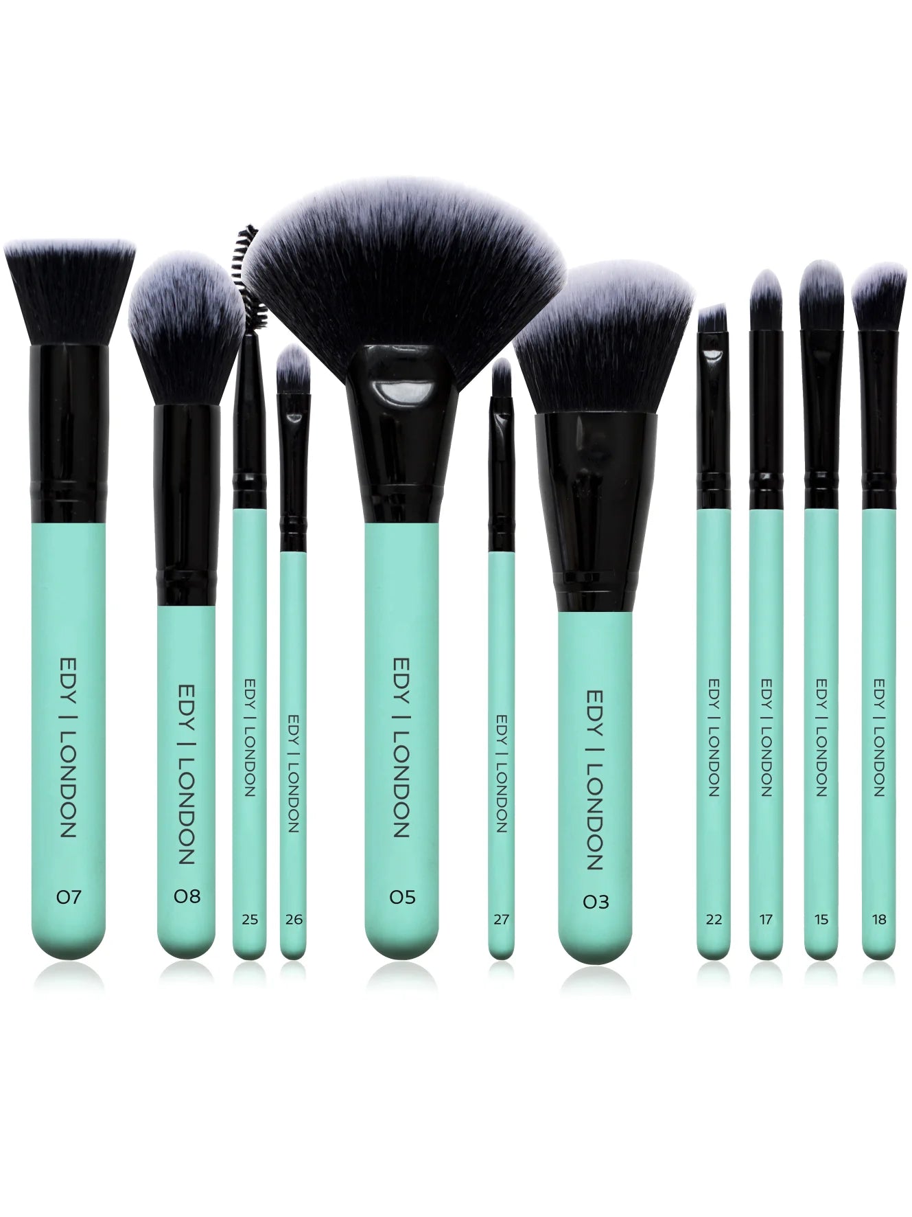 Ultimate Everything Set 507 Make-up Brush EDY LONDON Turquoise - EDY LONDON PRODUCTS UK - The Best Makeup Brushes - shop.edy.london