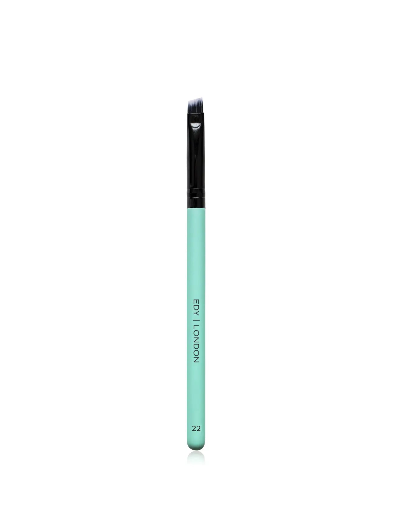 Angled Brow Brush 22 Make-up Brush EDY LONDON Turquoise   - EDY LONDON PRODUCTS UK - The Best Makeup Brushes - shop.edy.london