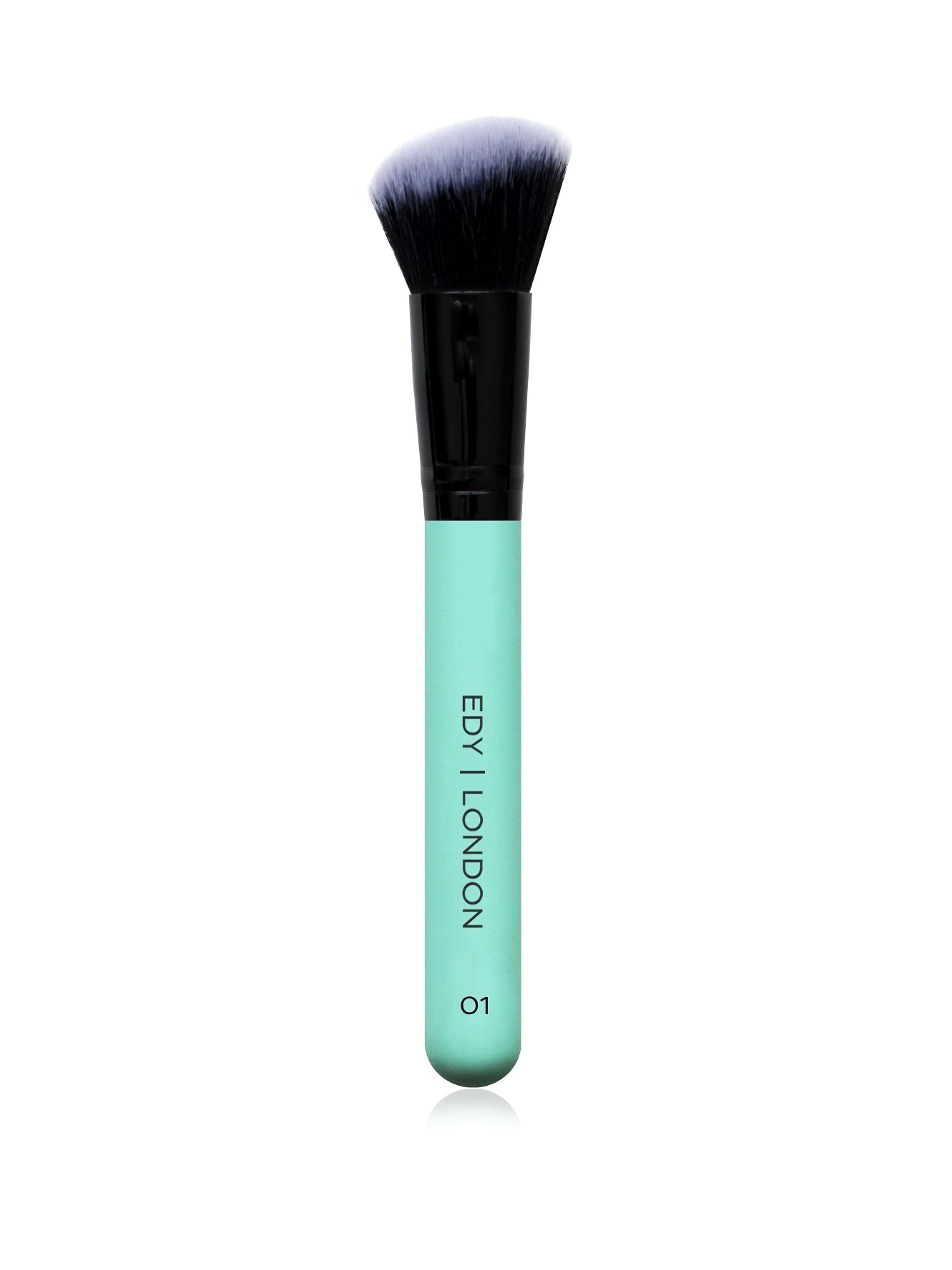 Angled Contour Face Brush 01 Make-up Brush EDY LONDON Turquoise   - EDY LONDON PRODUCTS UK - The Best Makeup Brushes - shop.edy.london