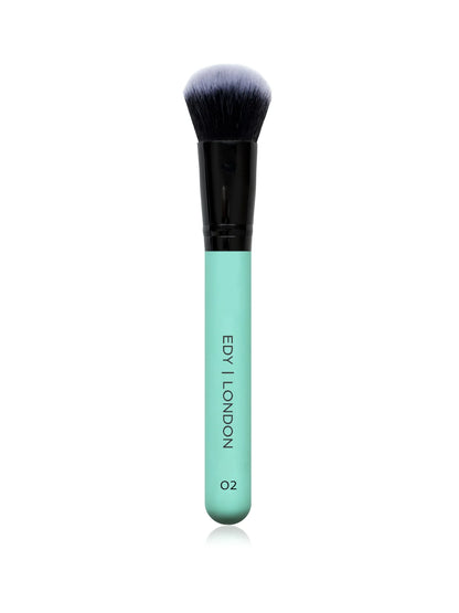 Contour and Sculpt Expert Face Brush 02 Make-up Brush EDY LONDON Turquoise   - EDY LONDON PRODUCTS UK - The Best Makeup Brushes - shop.edy.london