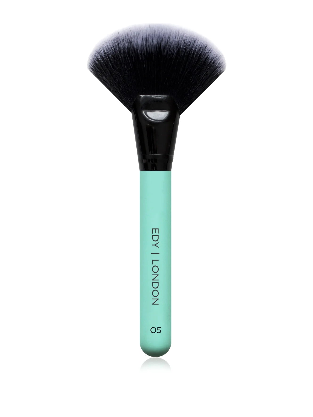 Large Fan Brush 05 Make-up Brush EDY LONDON Turquoise   - EDY LONDON PRODUCTS UK - The Best Makeup Brushes - shop.edy.london